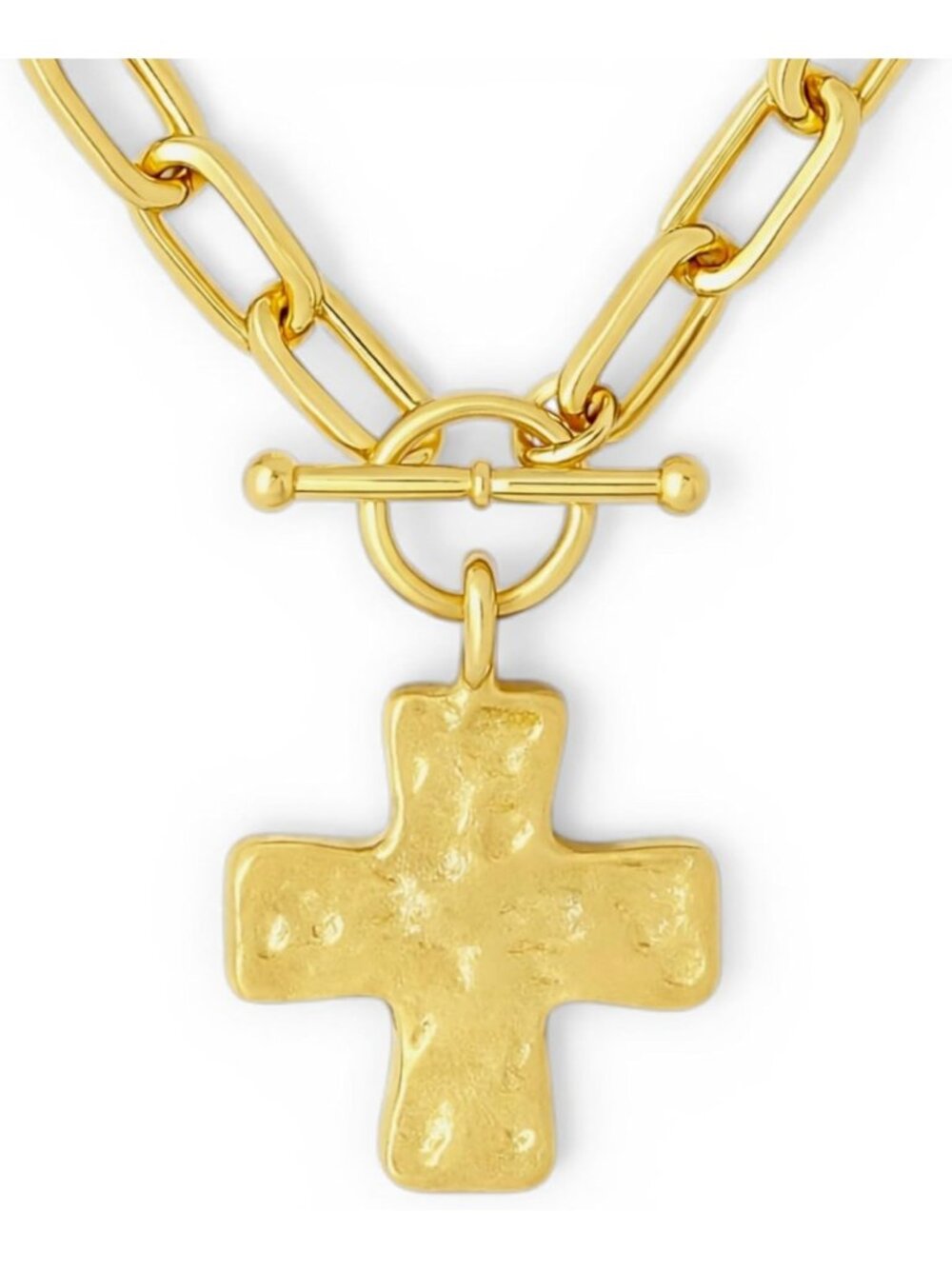 Chunky Gold Chain Necklace for Women | Link Charm with Toggle Clasp | Statement